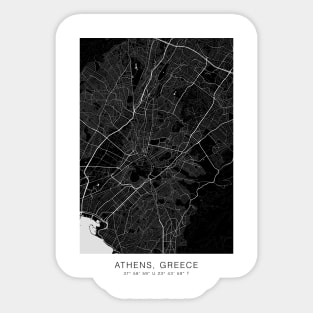 athens map poster minimalist Sticker